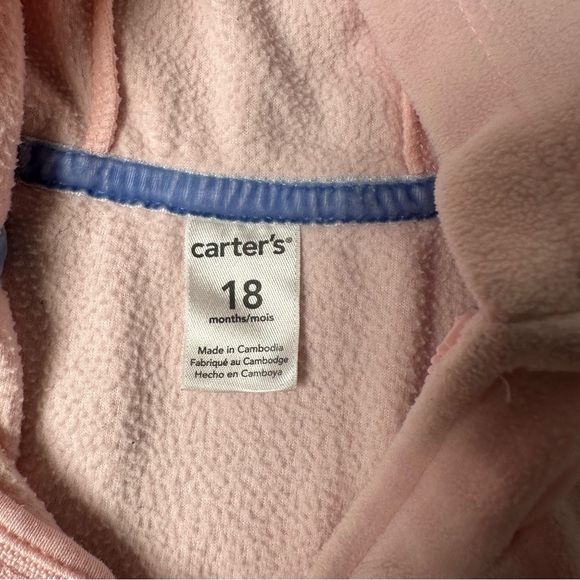 Carter's‎ Light Pink Hoodie with Love Print - Picture 3 of 4